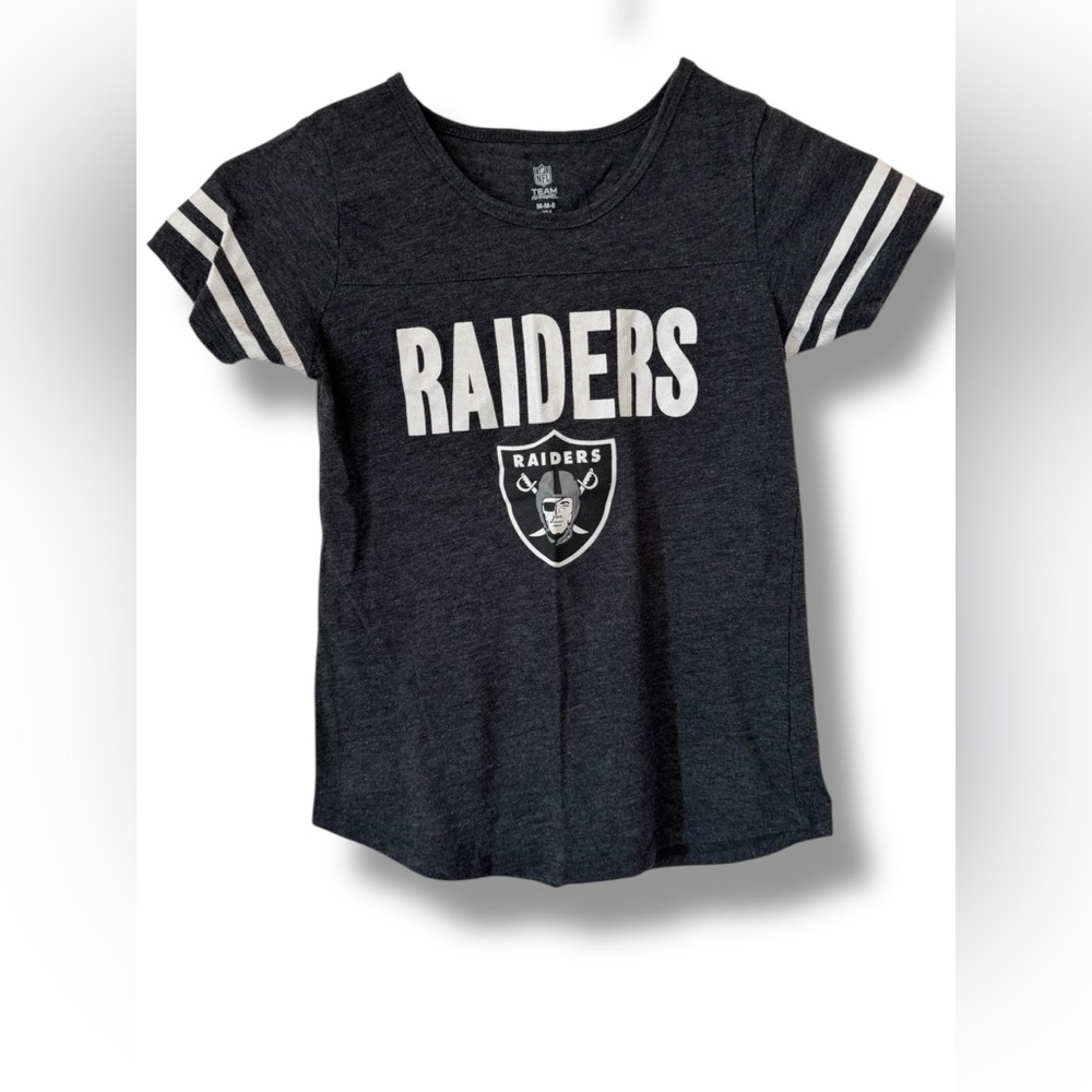 NFL Raiders Girls Graphic Tee – Size 8 (Team Apparel)